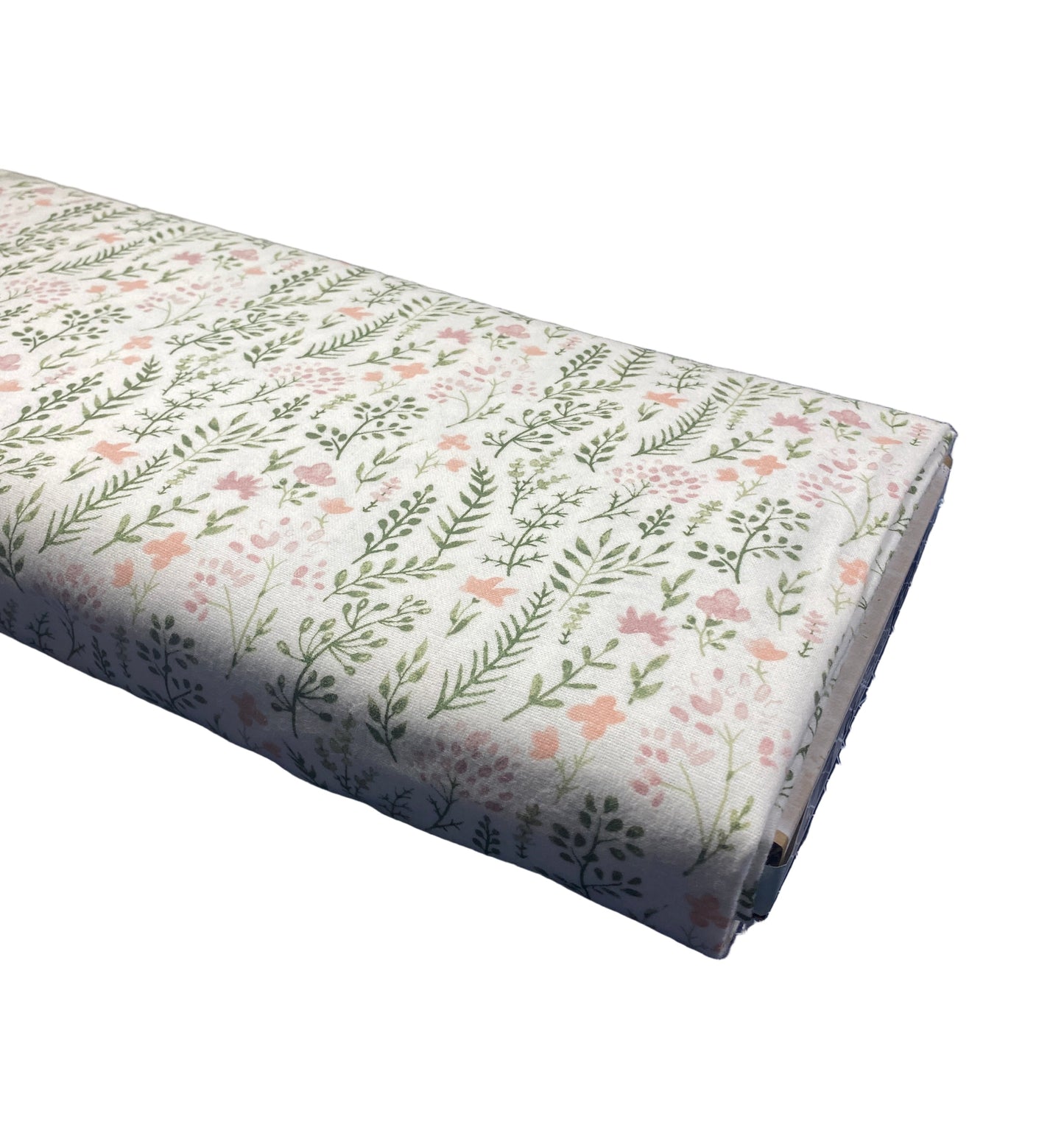 Pink Green Watercolor Floral | Nursery Cotton Flannel | Kate Ward | Springs Creative