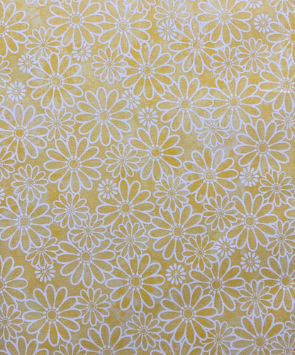 Yellow Sundrenched Daisies Quilting Fabric – Keepsake Calico | 100% Cotton Fabric