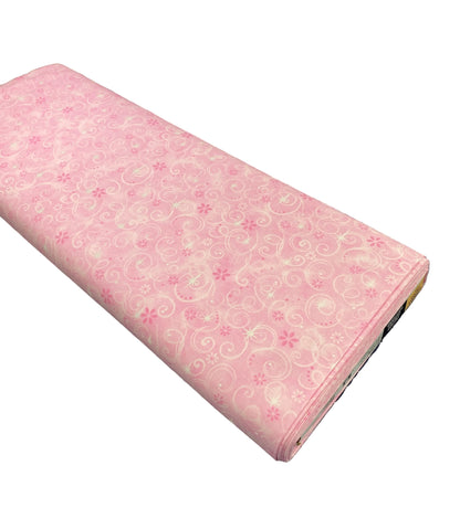 Pink Fairy Swirls Quilting Fabric – Keepsake Calico | 100% Cotton Fabric