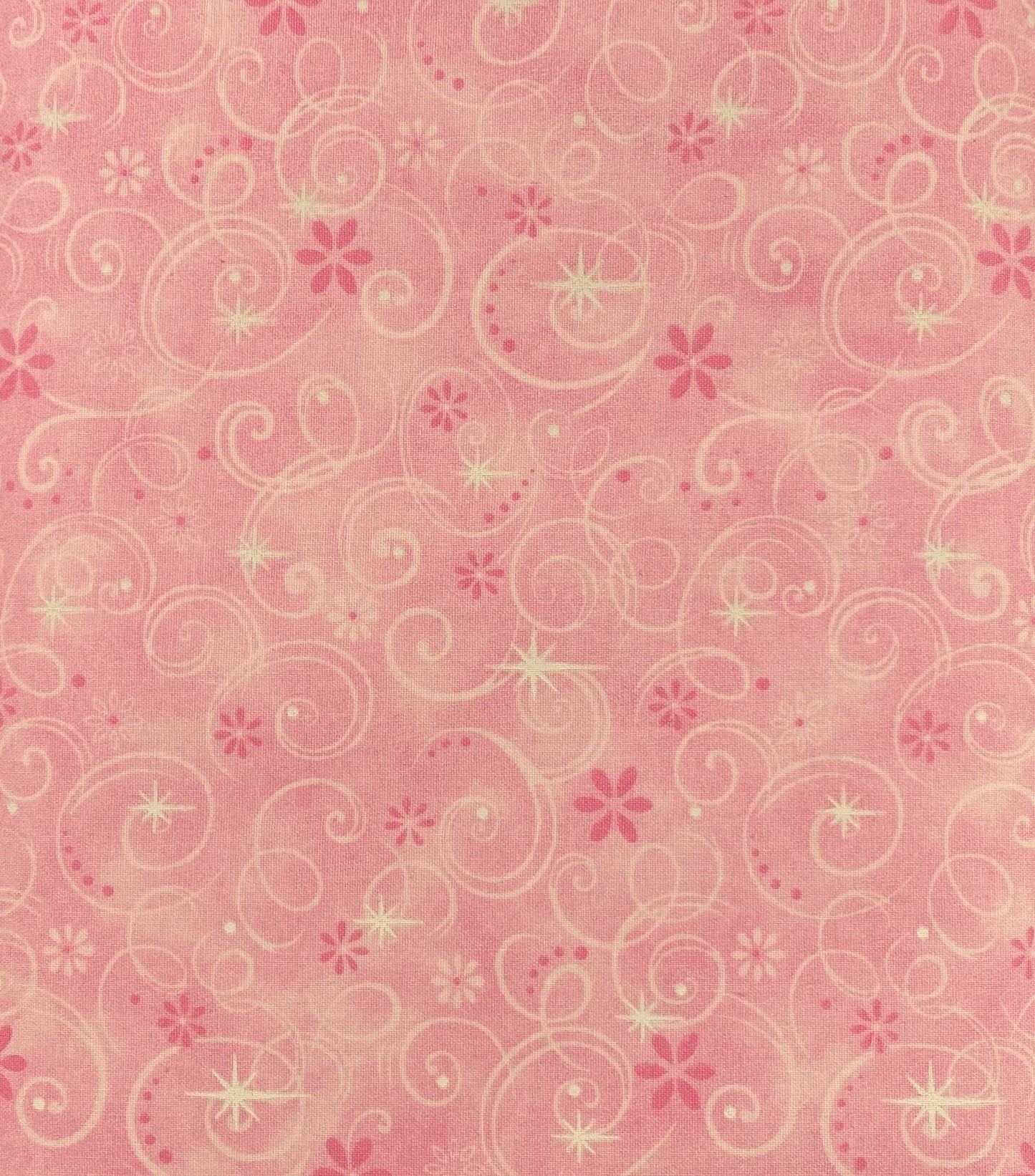 Pink Fairy Swirls Quilting Fabric – Keepsake Calico | 100% Cotton Fabric