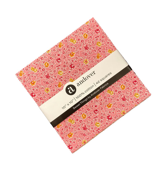 Layer Cake Quilting Fabrics Sweet Things | Andover - 10" Squares | 42 Pieces