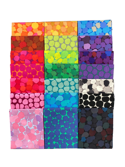 Fabric Fat Quarter Bundle | Lots a Dots Collection | Free Spirit Quilting Fabrics | 21 Pieces