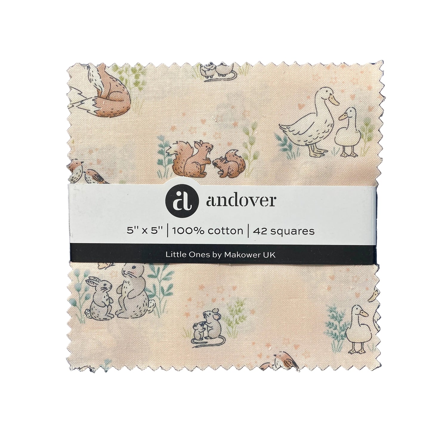 Precut Fabric Charm Pack Little Ones | Andover - 5" Squares | 42 Pieces