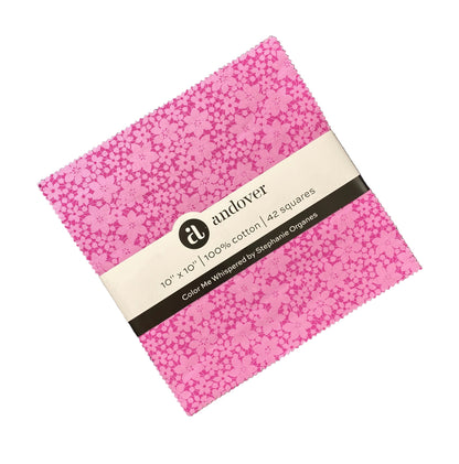 Layer Cake Quilting Fabrics Color Me Whispered | Andover - 10" Squares | 42 Pieces