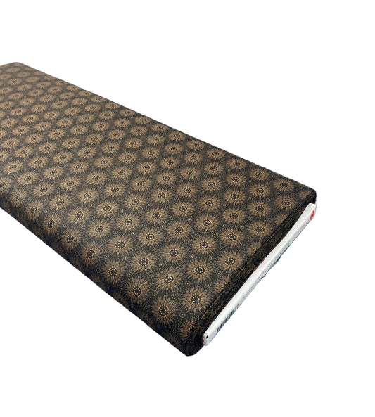 Brown and Tan Sunburst Quilting Fabric – Andover Espresso Collection | 100% Cotton Fabric