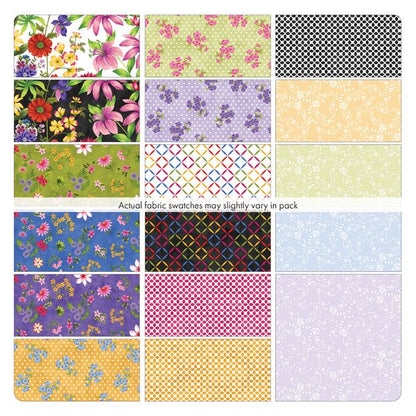 17 Fabric Fat Quarter Bundle - Inspired Blooms by Shannon Roberts for Benartex Artistry