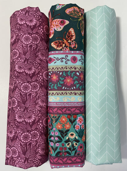 Inspired Heart, Folk Flora, and Vintage Flora Fabric Collections Come Together - 3 Yard Bundle