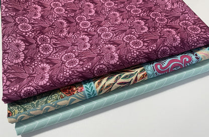 Inspired Heart, Folk Flora, and Vintage Flora Fabric Collections Come Together - 3 Yard Bundle