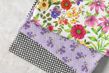 17 Fabric Fat Quarter Bundle - Inspired Blooms by Shannon Roberts for Benartex Artistry