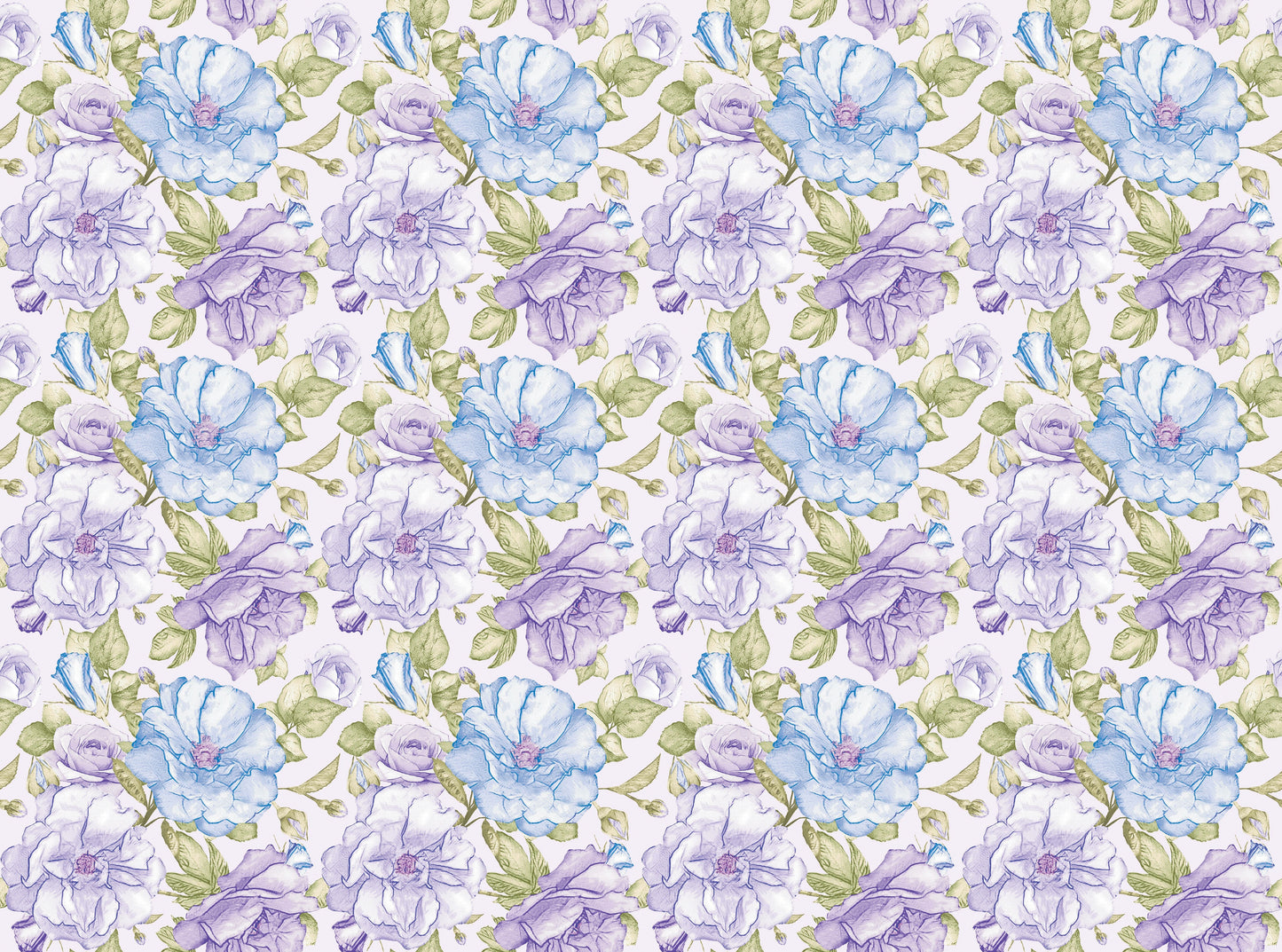 43-44" Wide BLOSSOM BLUE Floral Quilt Fabric from Judy's Bloom Collection by Eleanor Burns for Benartex - Sold by the Yard