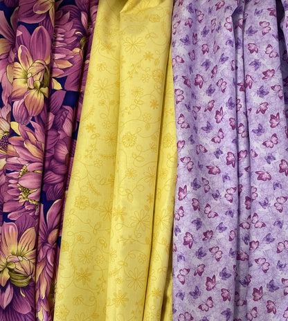 Judy's Bloom, Vintage Flora and Flower Festival II Fabric Collections Come Together - 3 Yard Bundle
