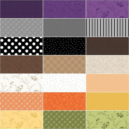 2 1/2" Fabric Strip Set Maywood Studio Kimberbell Fall Basics - 40 Fabric Strips 2-1/2" x 42" - 21 Different Fabrics