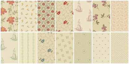 Jelly Roll Quilting Fabrics Laundry Line | Andover - 2 1/2" Strips | 40 Pieces