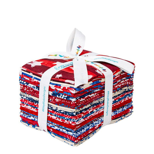 Precut Fabric Fat Quarter Pack Let Freedom Reign from Riley Blake Designs Expressions Batiks - 21 Fat Quarters
