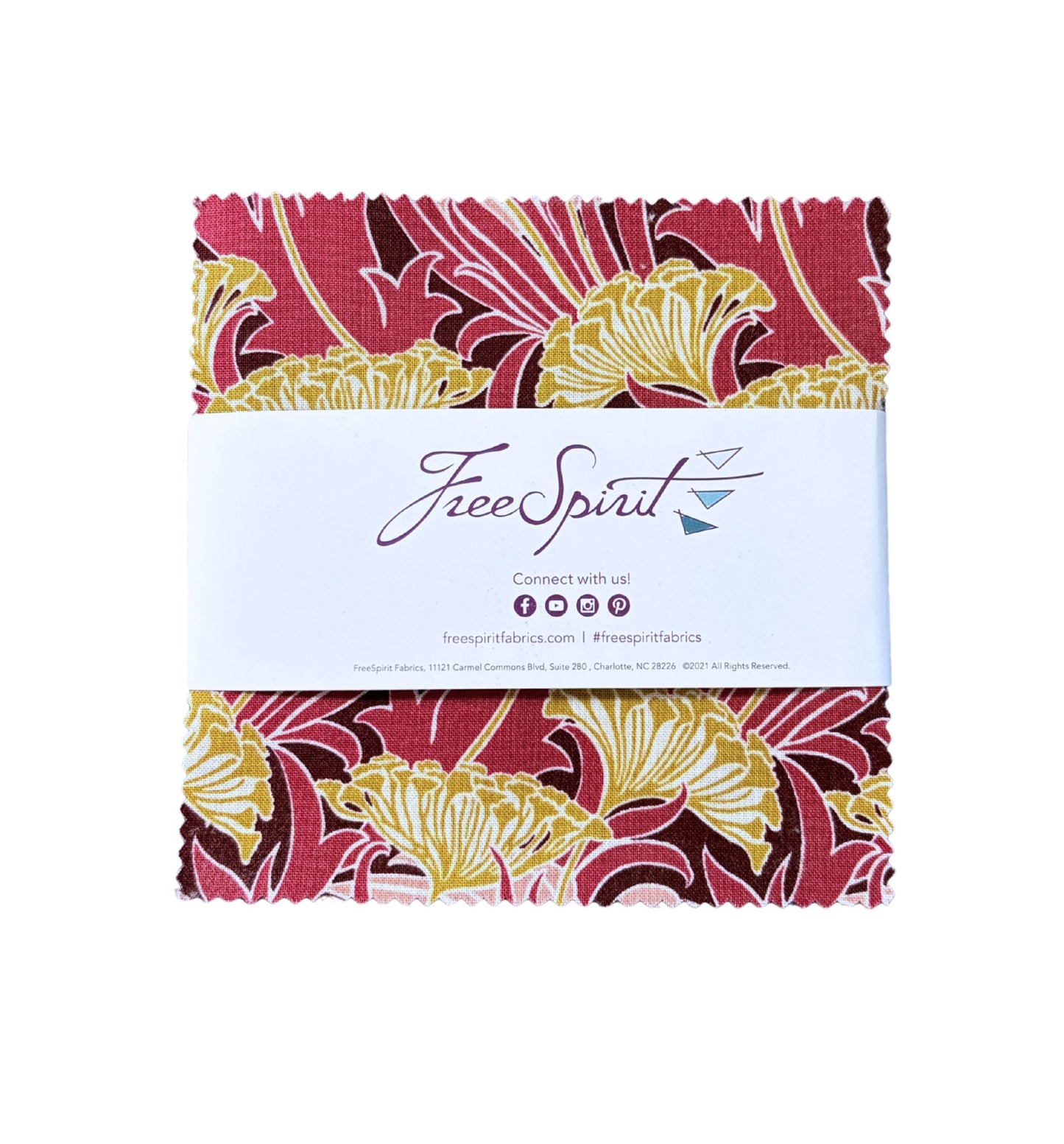 Charm Pack Quilt Fabric | Free Spirit Morris & Co Lodden Collection | 5" Squares | 42 Pieces