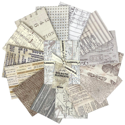 14 Fabric Fat Quarter Bundle - Eclectic Elements Collection by Tim Holtz for Free Spirit Fabrics