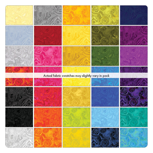 Precut Fabric Charm Pack - Marbella by Paula Nadelstern for Benartex Fabrics - 5" Fabric Squares