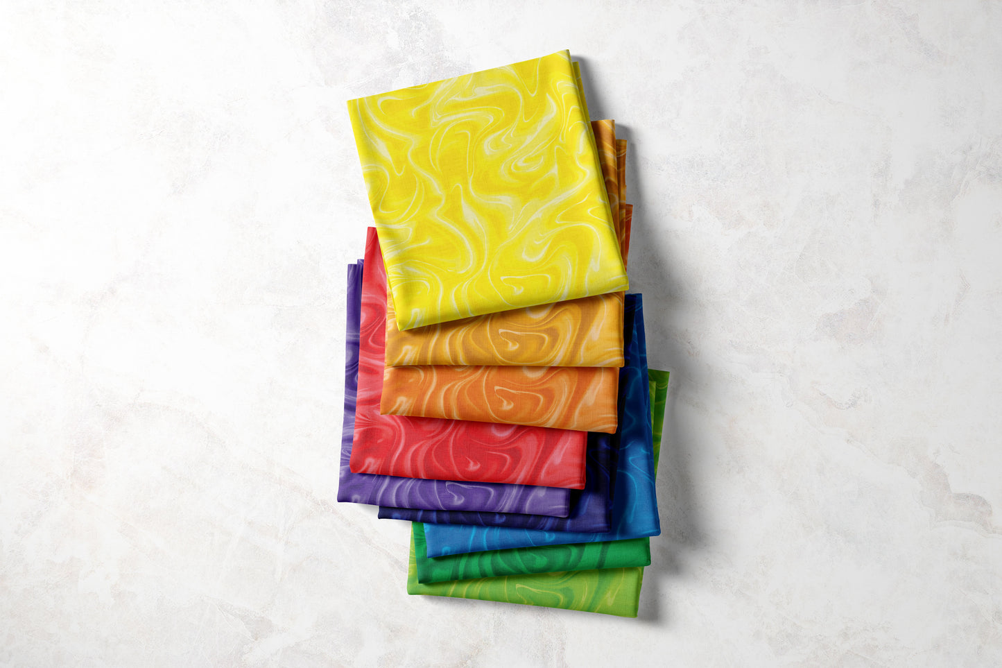 Precut Fabric Charm Pack - Marbleized by Kanvas Studio for Benartex Better Basics - 5" Fabric Squares