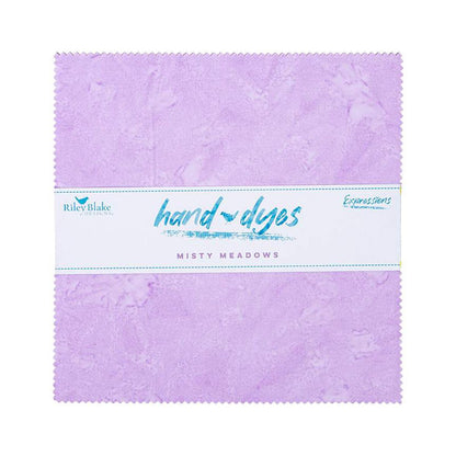 Precut Expressions Batik Fabric Charm Pack - Misty Meadows Hand Dyes by Riley Blake Designs - 5" Fabric Squares