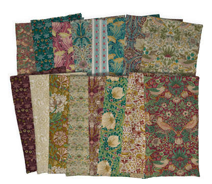 Fat Quarter Bundle Quilt Fabric | Free Spirit Morris & Co Lodden Collection | 20 Pieces
