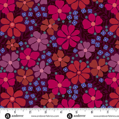 Fat Quarter Bundle Quilt Fabric | Andover Mystic Meadow Collection | 24 Pieces