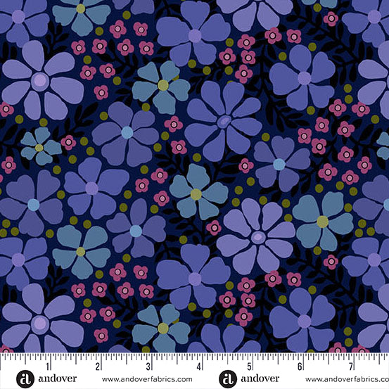 Fat Quarter Bundle Quilt Fabric | Andover Mystic Meadow Collection | 24 Pieces