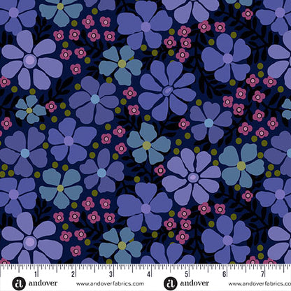 Fat Quarter Bundle Quilt Fabric | Andover Mystic Meadow Collection | 24 Pieces