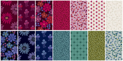 Fat Quarter Bundle Quilt Fabric | Andover Mystic Meadow Collection | 24 Pieces