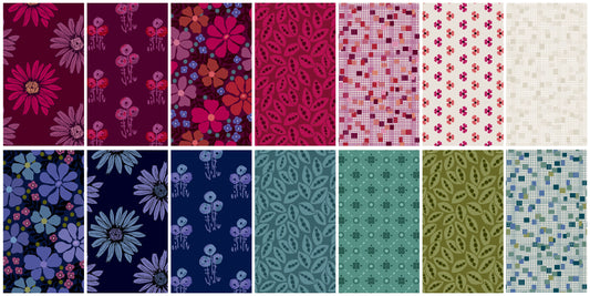 Fat Quarter Bundle Quilt Fabric | Andover Mystic Meadow Collection | 24 Pieces