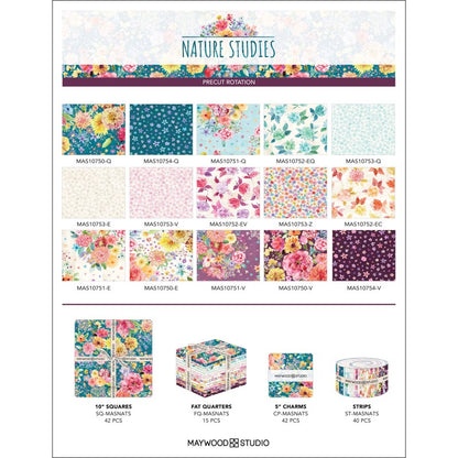 Jelly Roll Nature Studies Quilt Fabric Collection  | Maywood Studio - 40 Pieces