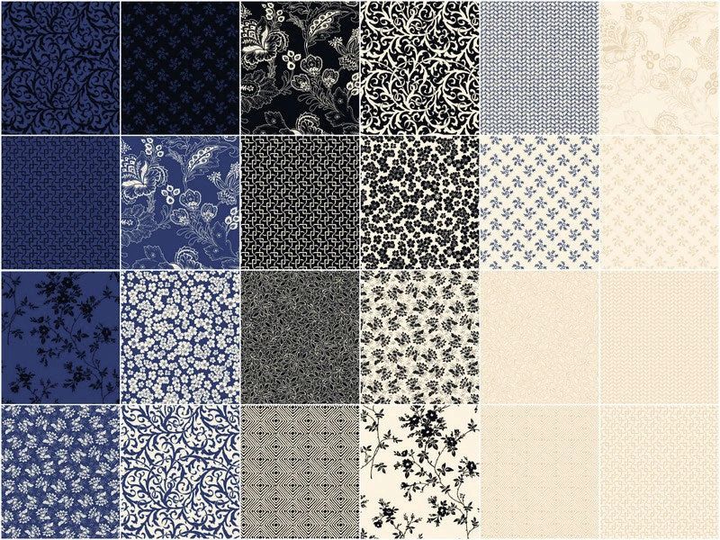 24 Fabric Fat Quarter Bundle - Nightfall by Maywood Studio