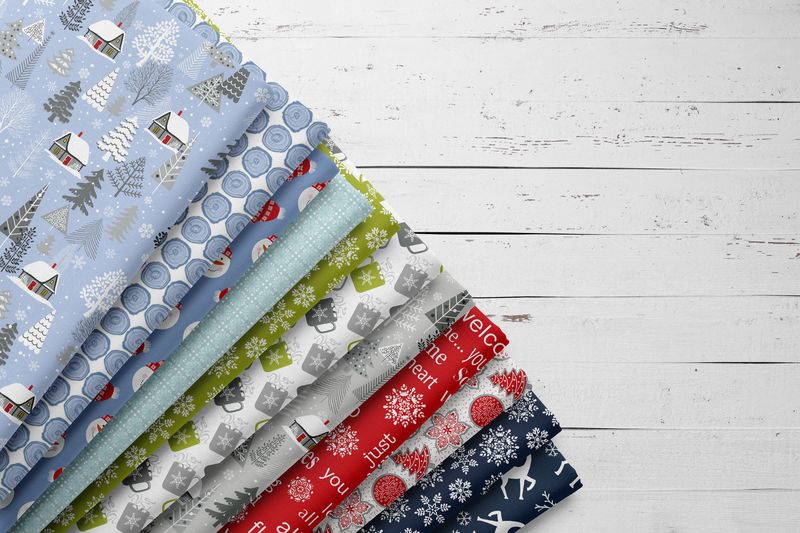 Holiday Fabric Layer Cake NORDIC CABIN by Cherry Guidry for Benartex Contempo - 10" Squares