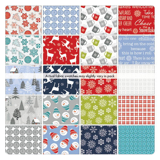 Holiday Fabric Layer Cake NORDIC CABIN by Cherry Guidry for Benartex Contempo - 10" Squares