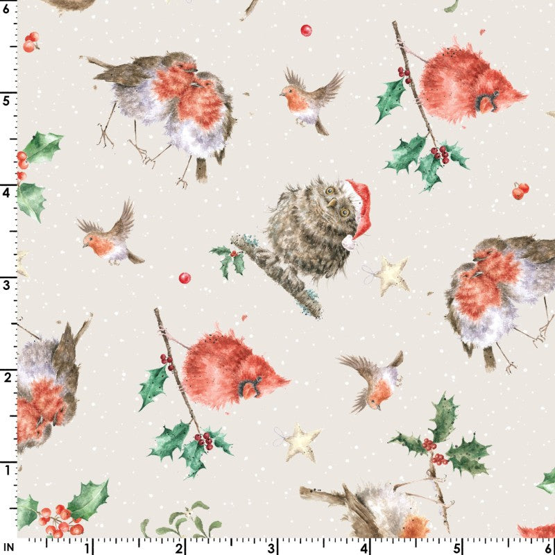 2 1/2" Fabric Design Roll - ONE SNOWY DAY by Hannah Dale of Wrendale Designs for Maywood Studio