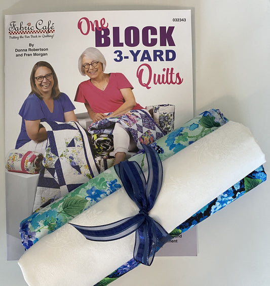 Quilt Kit - One Block 3-Yard Quilts Book Plus 3 Yards of Coordinating Fabric