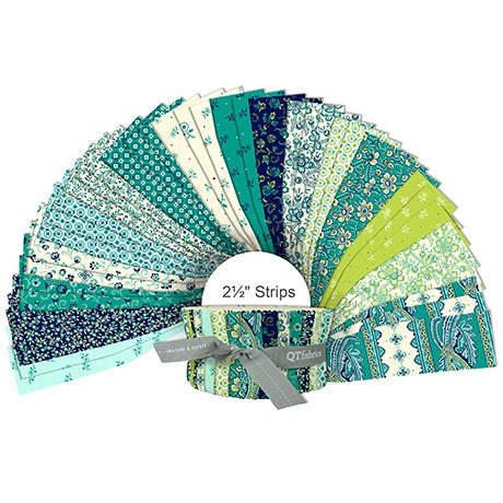 Precut Fabric Jelly Roll Oxford Revival Collection by QT Fabrics - 2 1/2" Strips
