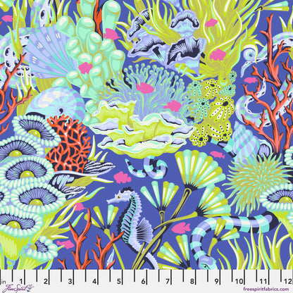 Jelly Roll Quilt Fabric | Tula Pink Coral Reef | 2 1/2" Strips | 40 Pieces