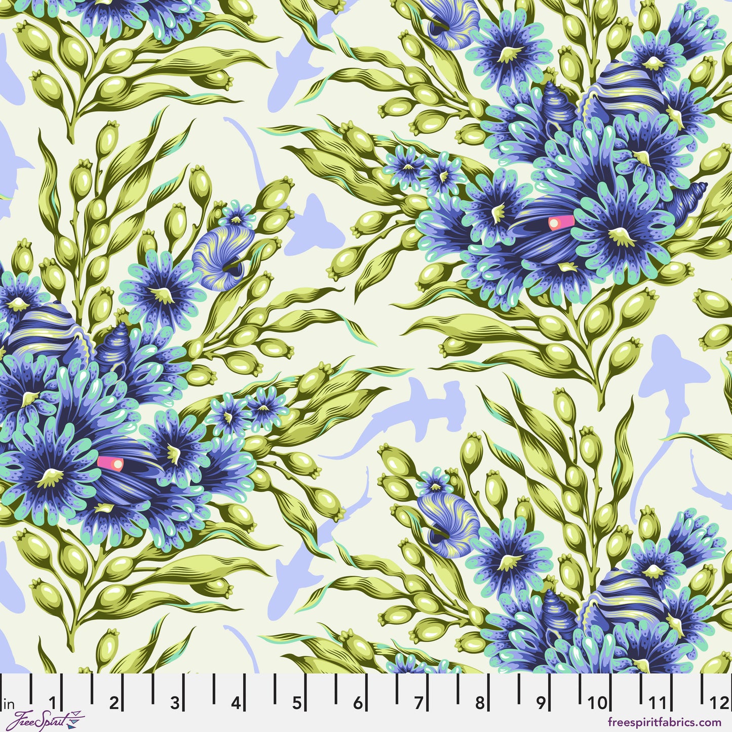 Jelly Roll Quilt Fabric | Tula Pink Coral Reef | 2 1/2" Strips | 40 Pieces
