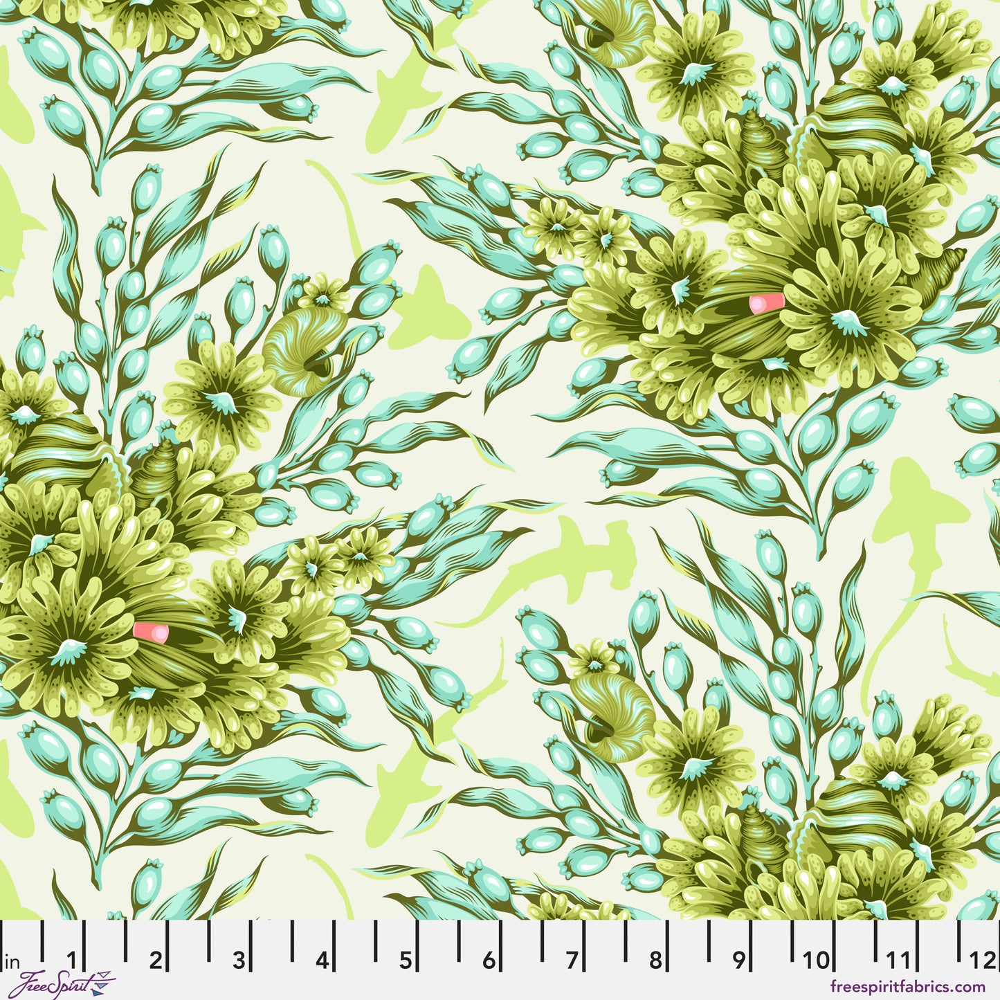 Jelly Roll Quilt Fabric | Tula Pink Coral Reef | 2 1/2" Strips | 40 Pieces