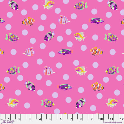 Jelly Roll Quilt Fabric | Tula Pink Coral Reef | 2 1/2" Strips | 40 Pieces