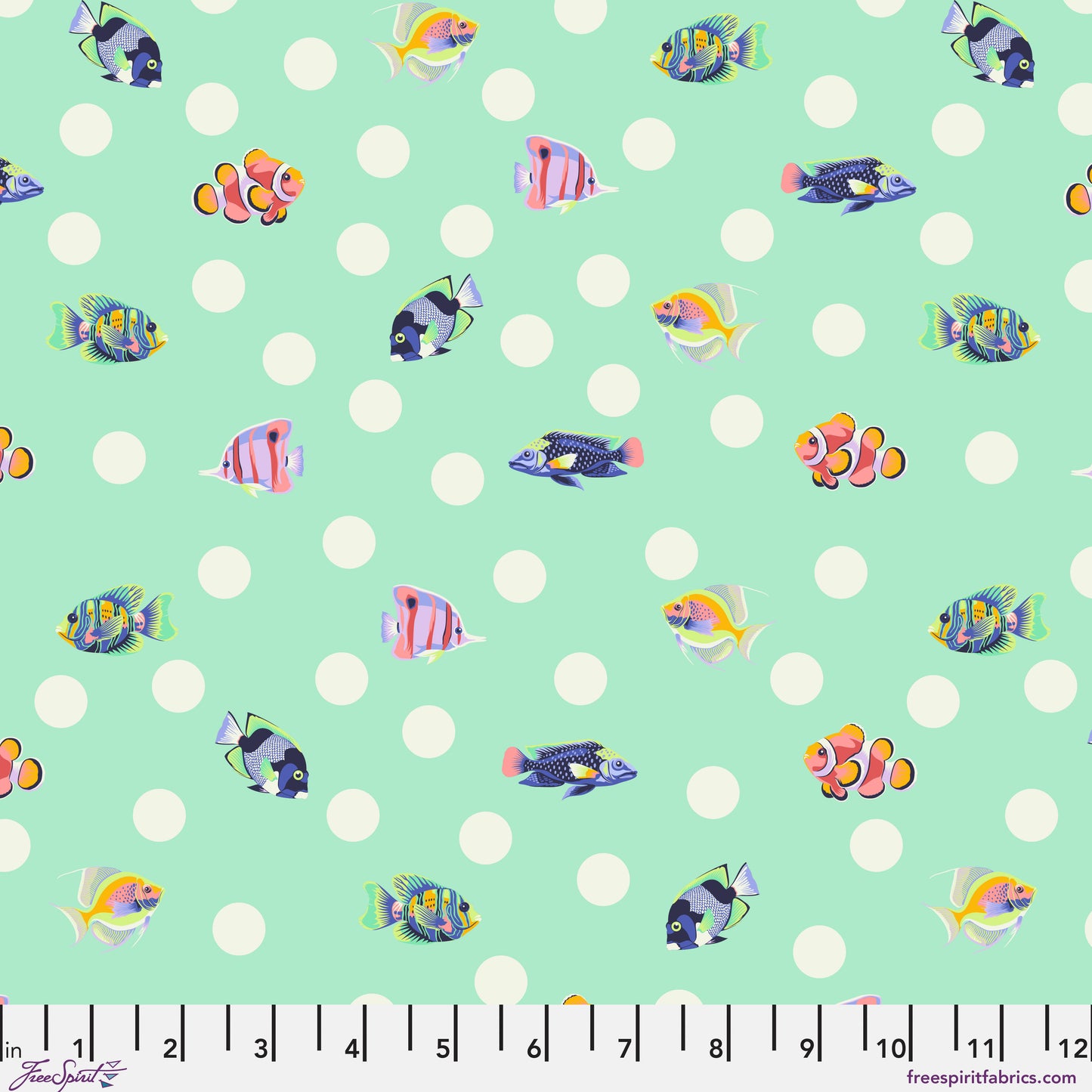 Jelly Roll Quilt Fabric | Tula Pink Coral Reef | 2 1/2" Strips | 40 Pieces