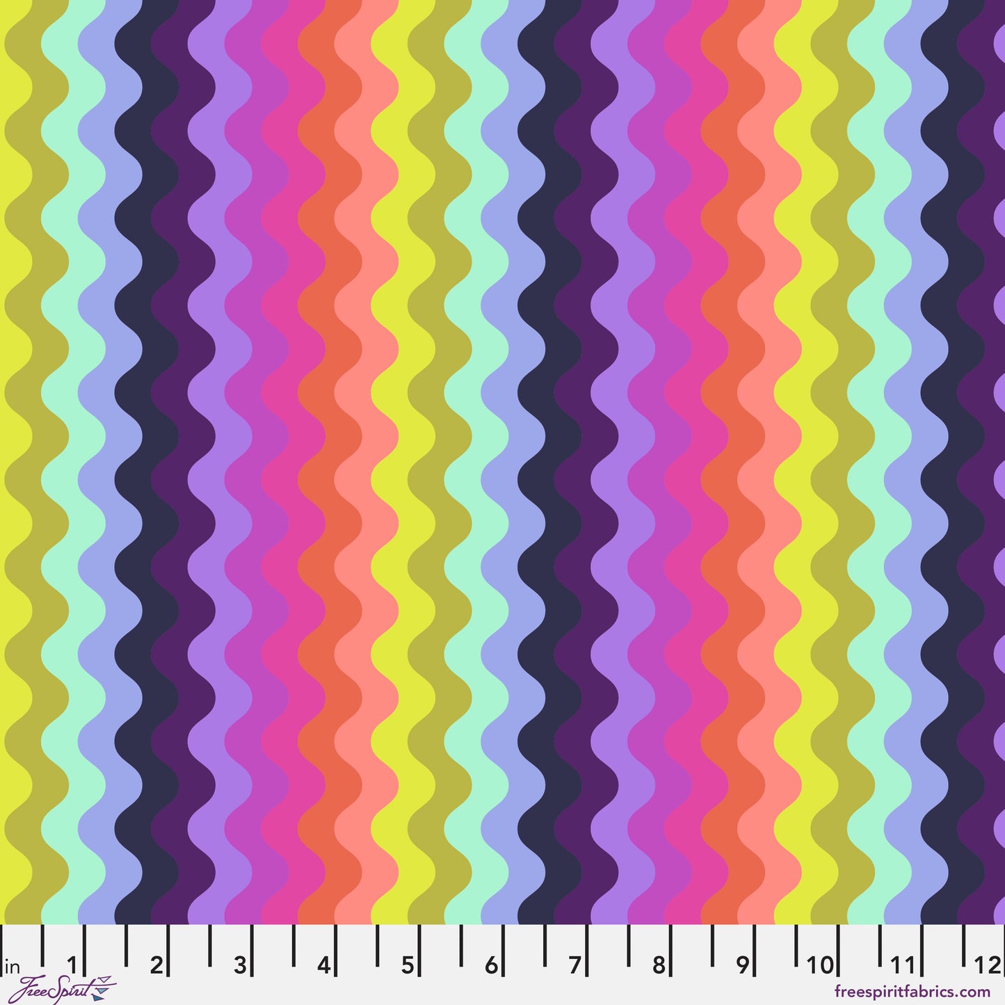 Jelly Roll Quilt Fabric | Tula Pink Coral Reef | 2 1/2" Strips | 40 Pieces