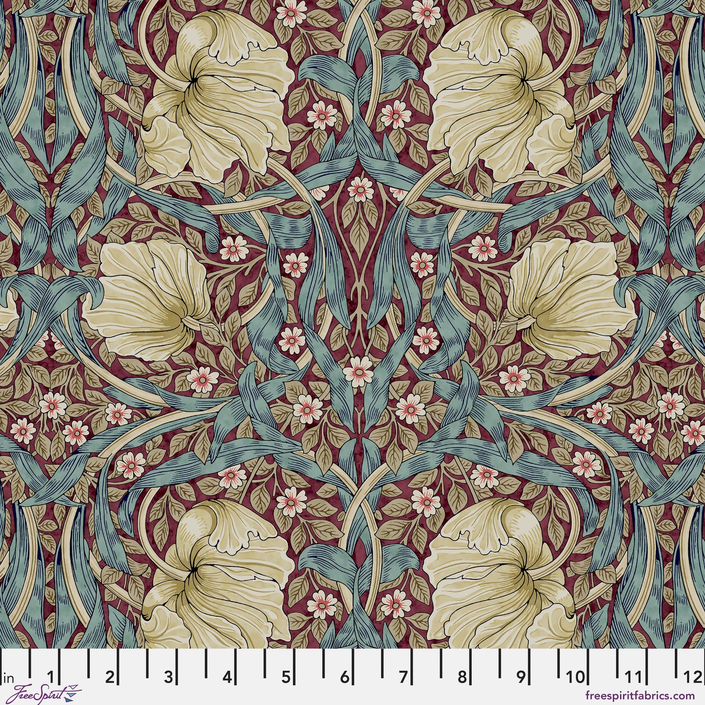 Fat Quarter Bundle Quilt Fabric | Free Spirit Morris & Co Lodden Collection | 20 Pieces