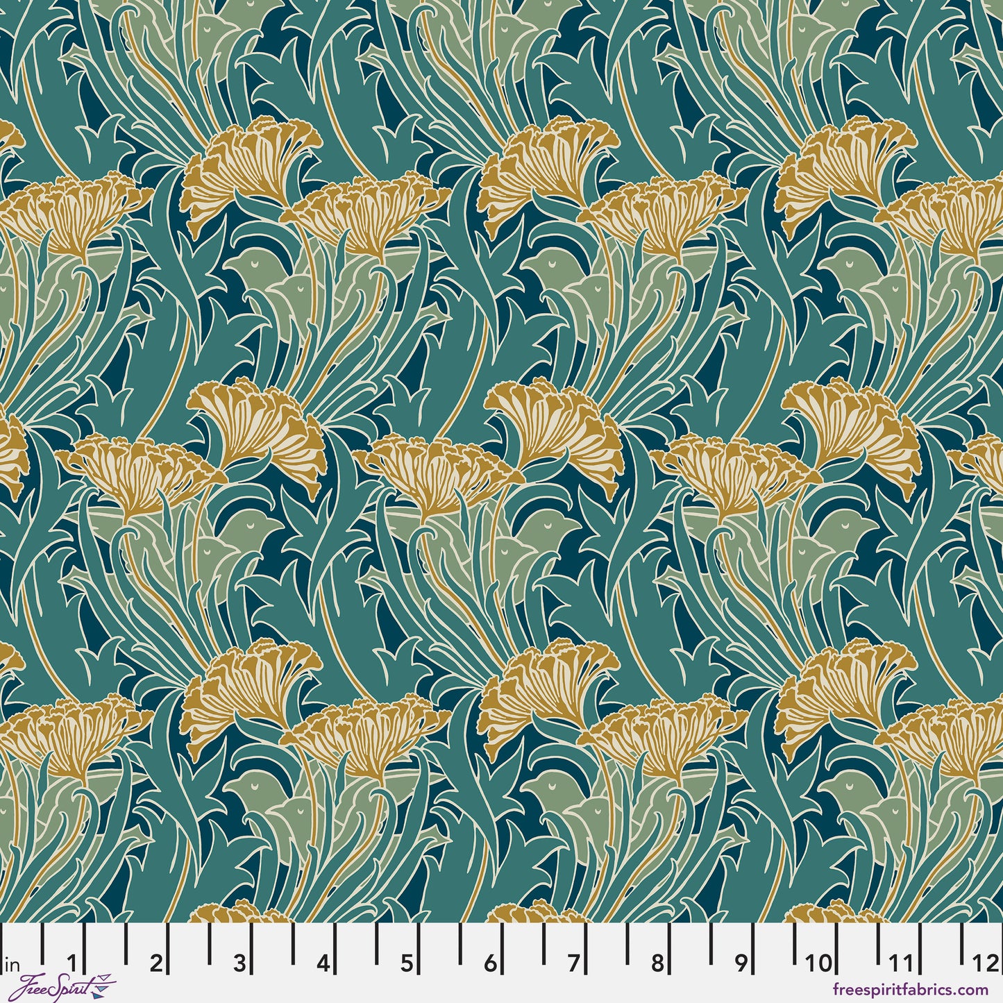 Fat Quarter Bundle Quilt Fabric | Free Spirit Morris & Co Lodden Collection | 20 Pieces