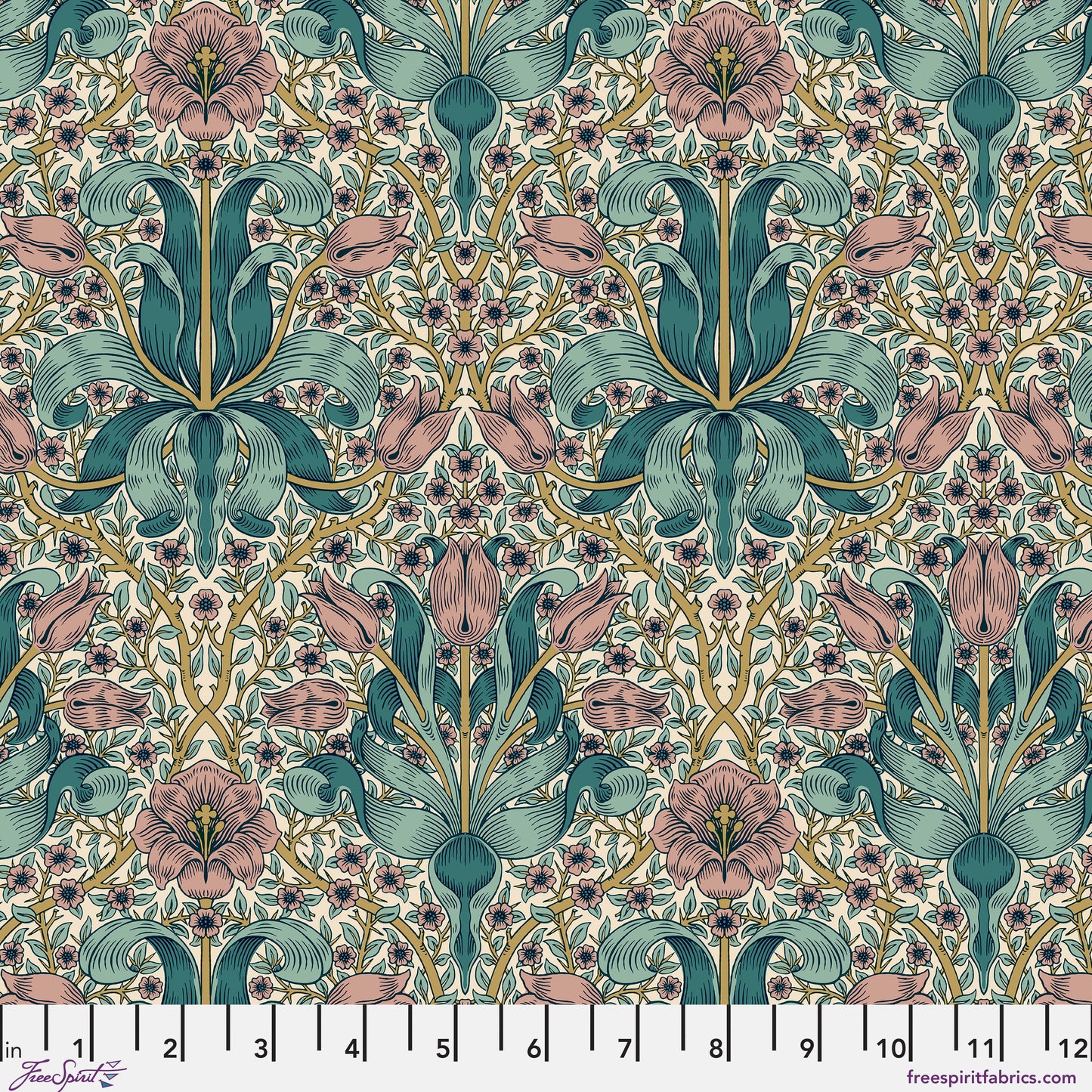 Fat Quarter Bundle Quilt Fabric | Free Spirit Morris & Co Lodden Collection | 20 Pieces