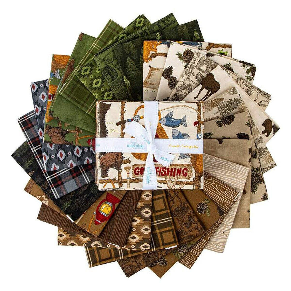 Precut Fabric Fat Quarter Pack Pine Grove Collection by the RBD Designers for Riley Blake Designs - 24 Fat Quarters