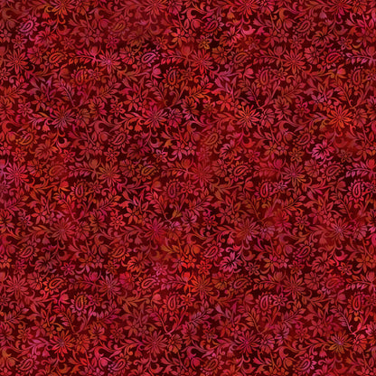 Crimson Floral Blender | In The Beginning Prism II Collection | 100% Cotton Quilting Fabric