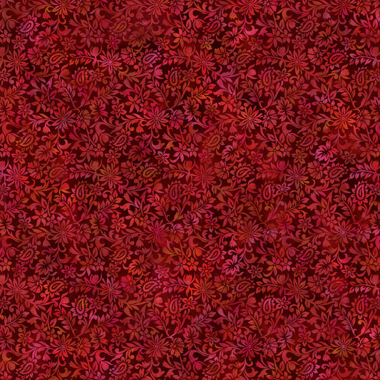 Crimson Floral Blender | In The Beginning Prism II Collection | 100% Cotton Quilting Fabric