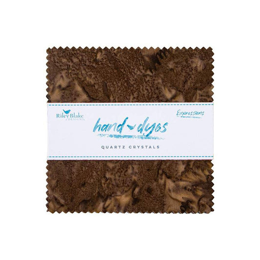 Precut Expressions Batik Fabric Charm Pack - Quartz Crystals Hand Dyes by Riley Blake Designs - 5" Fabric Squares