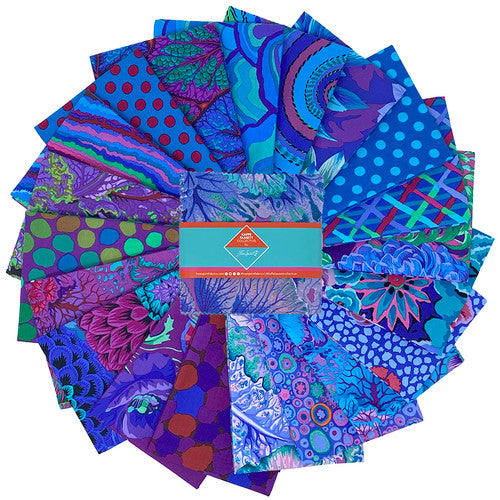 Precut Fabric Charm Pack Royal Classics Plus by Kaffe Fassett for Free Spirit Fabrics - 5" Fabric Squares